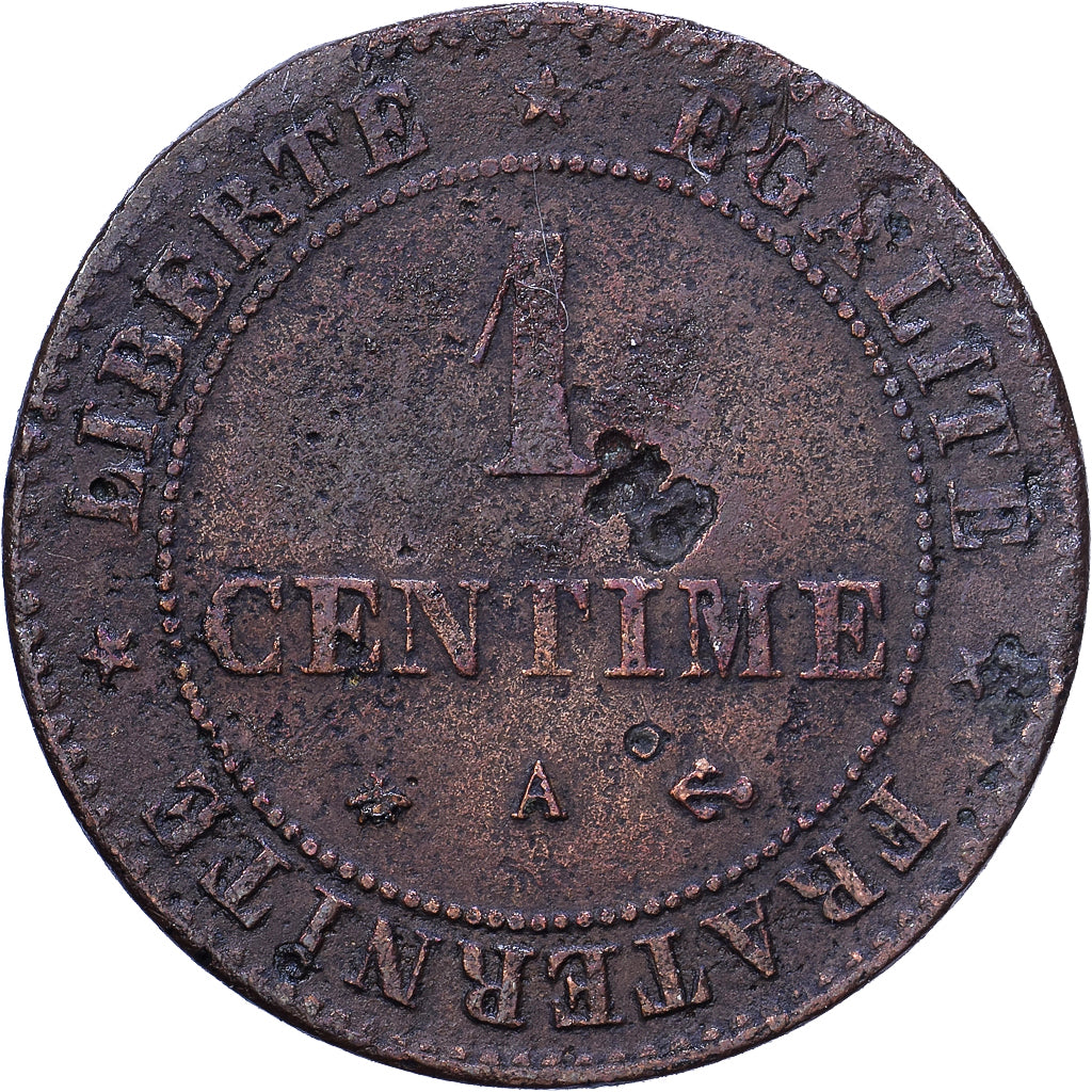 Frankreich, Centime, Cérès, 1878, Paris, Bronze, S+, Gadoury:88, KM:826.1