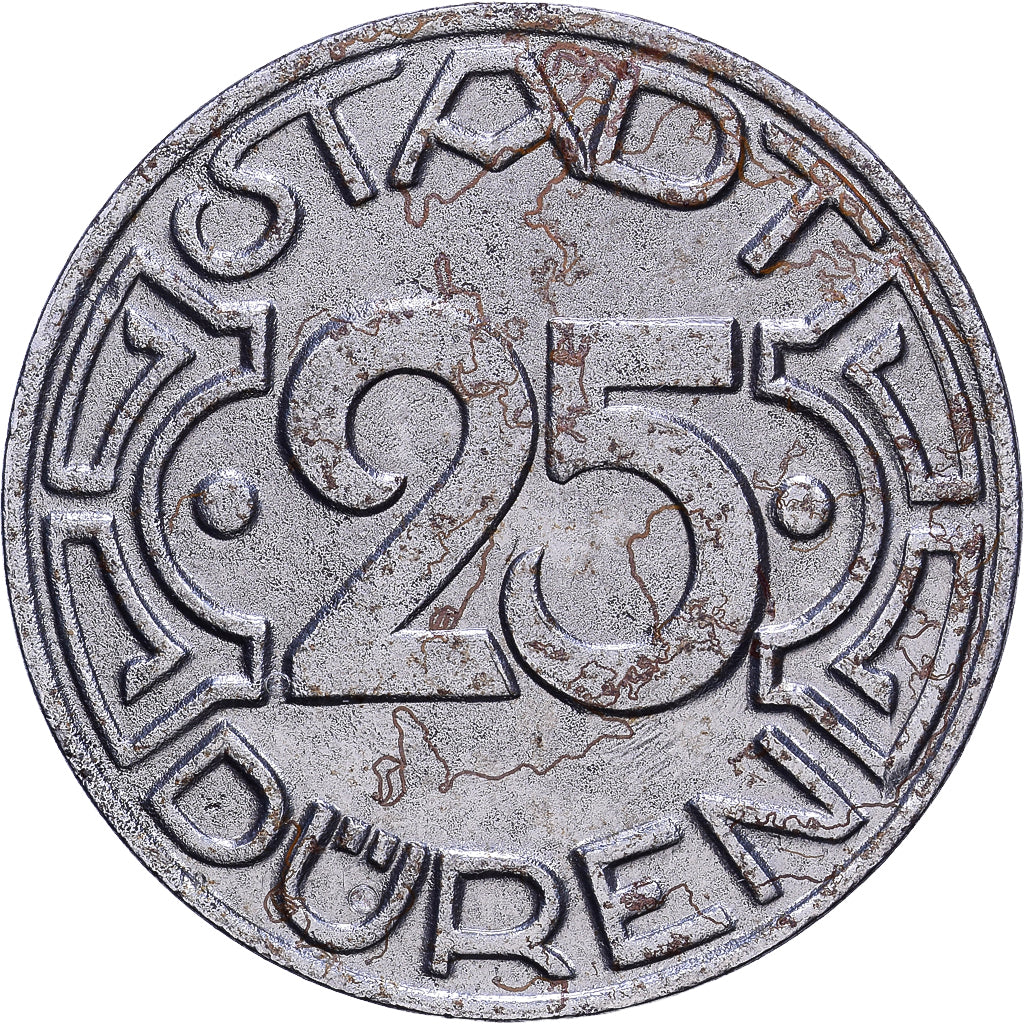 Alemanha, Stadt Düren, 25 Pfennig, 1919, AU(50-53), Ferro