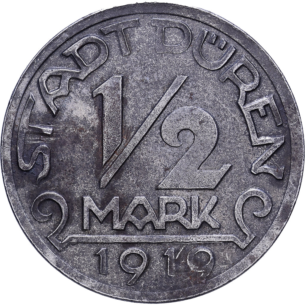 Duitsland, Stadt Düren, 1/2 Mark, 1919, ZF, Iron