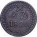 France, 30 Sous, 1820, Aniche, Bronze, EF(40-45), Mazard:779