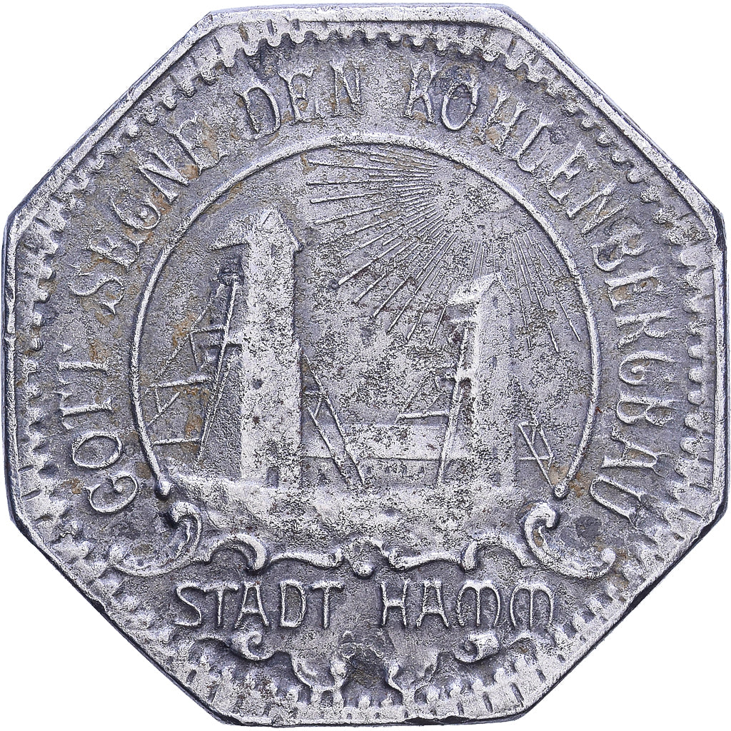 Allemagne, Stadt Hammelburg, 10 Pfennig, 1919, TTB, Iron