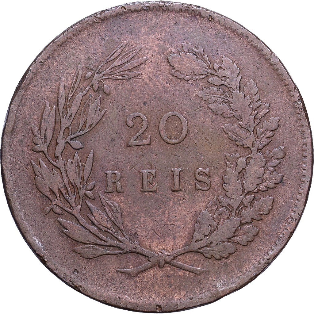 Portogallo, 20 Reis, 1891, Bronzo, MB+, KM:533