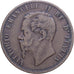Itália, Vittorio Emanuele II, 10 Centesimi, 1867, Birmingham, Cobre, EF(40-45)