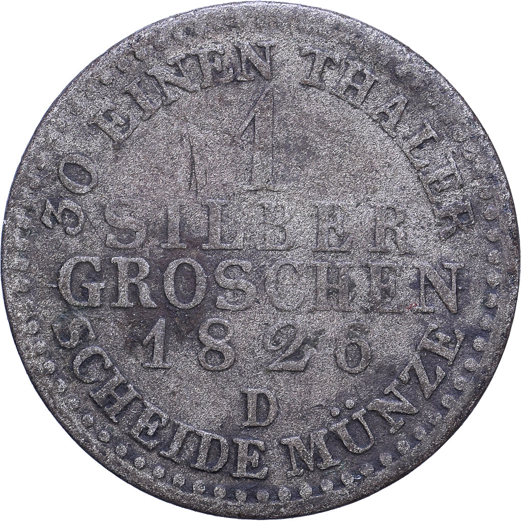 German States, PRUSSIA, Friedrich Wilhelm III, Groschen, 1826, Düsseldorf