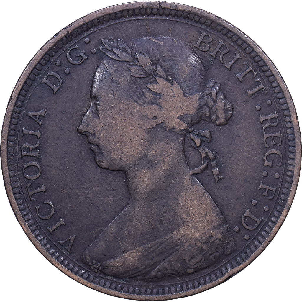 Great Britain, Victoria, 1/2 Penny, 1891, Bronze, VF(20-25), KM:754