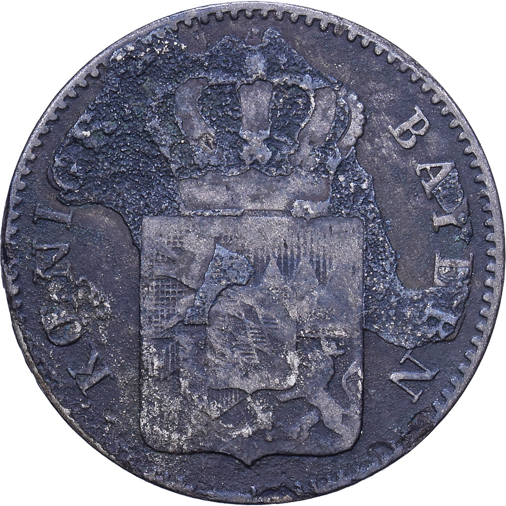 Germany, BAVARIA, Ludwig I, 3 Kreuzer, Groschen, 1853, Munich, Silver, F(12-15)