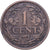 Paesi Bassi, Wilhelmina I, Cent, 1920, Bronzo, MB, KM:152
