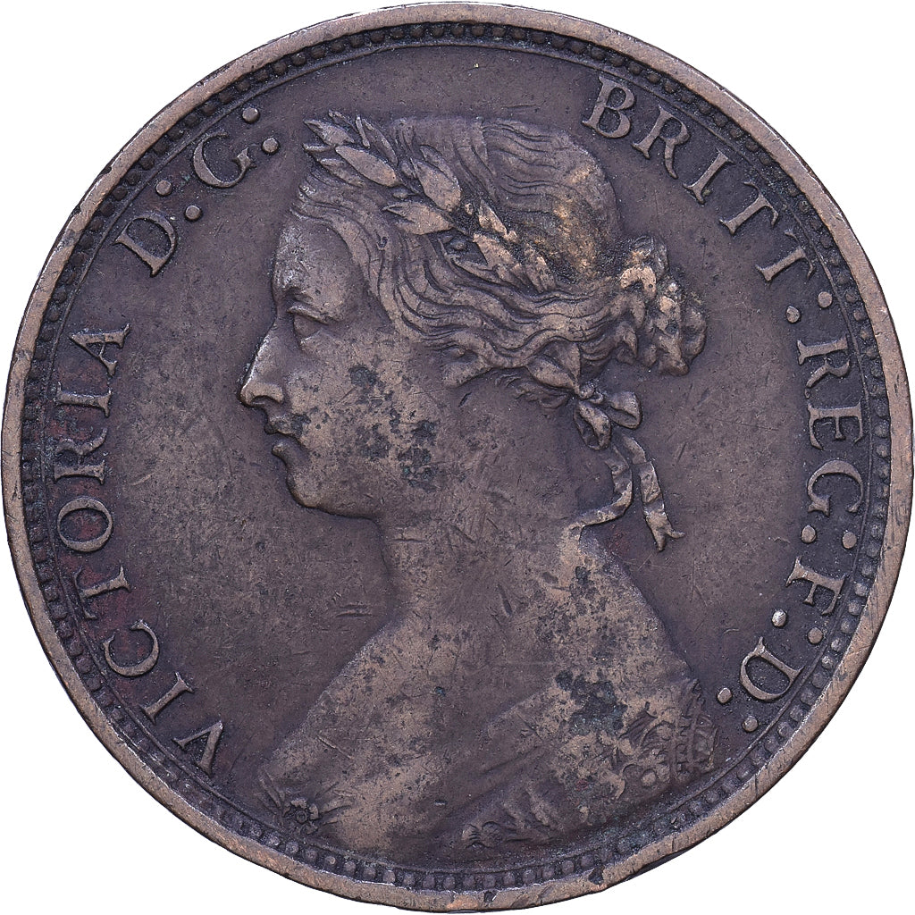 Wielka Brytania, Victoria, 1/2 Penny, 1875, Brązowy, VF(20-25), KM:754