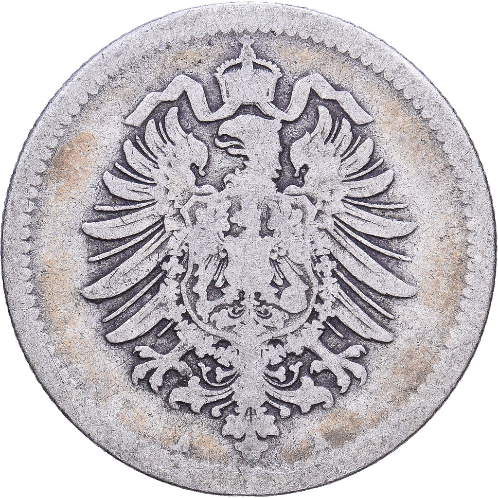German Empire, Wilhelm I, 50 Pfennig, 1876, Berlin, Silber, S+, KM:6