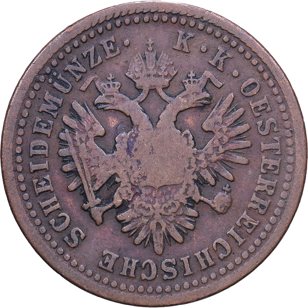 Austria, Franz Joseph I, Kreuzer, 1851, Vienna, Rame, BB, KM:2185
