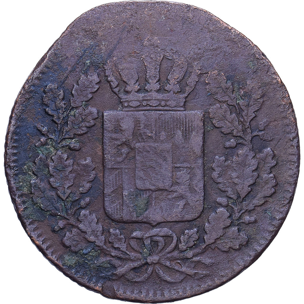 États allemands, BAVARIA, Maximilian II, 1/2 Kreuzer, 1852, Munich, Cuivre, B+