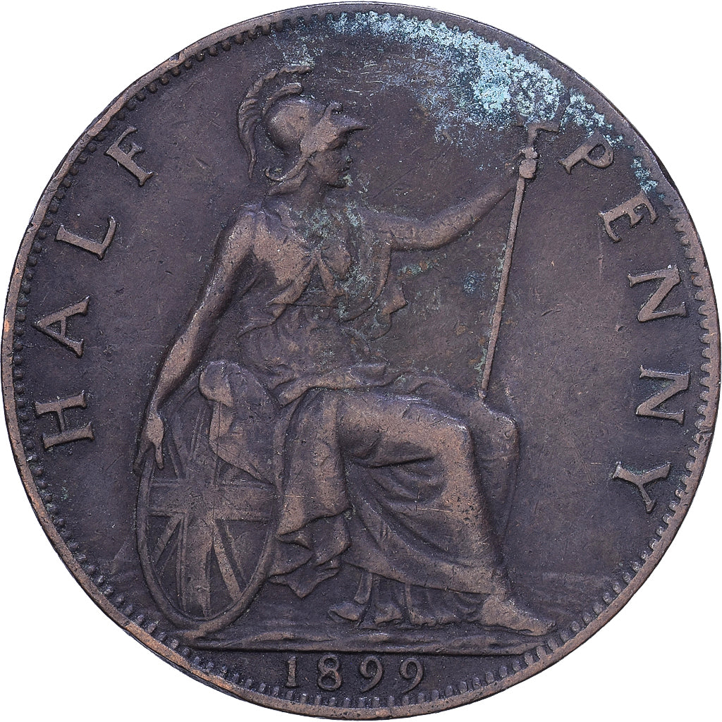 Great Britain, Victoria, 1/2 Penny, 1899, Bronze, VF(30-35), KM:789