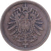 ALEMANIA - IMPERIO, Wilhelm I, 2 Pfennig, 1876, Berlin, Cobre, MBC, KM:2