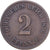 ALEMANIA - IMPERIO, Wilhelm I, 2 Pfennig, 1876, Berlin, Cobre, MBC, KM:2