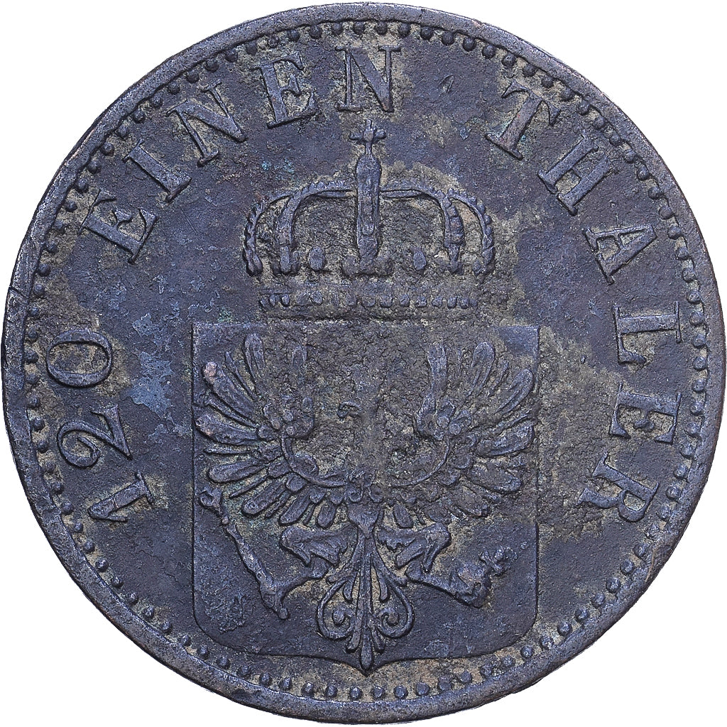German States, PRUSSIA, Wilhelm I, 3 Pfennig, 1873, Hanovre, Copper, VF(30-35)