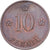 Finlandia, 10 Pennia, 1936, Helsinki, Cobre, MBC, KM:24