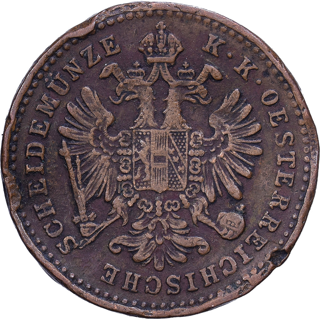 Austria, Franz Joseph I, Kreuzer, 1881, Vienna, Rame, MB+, KM:2186