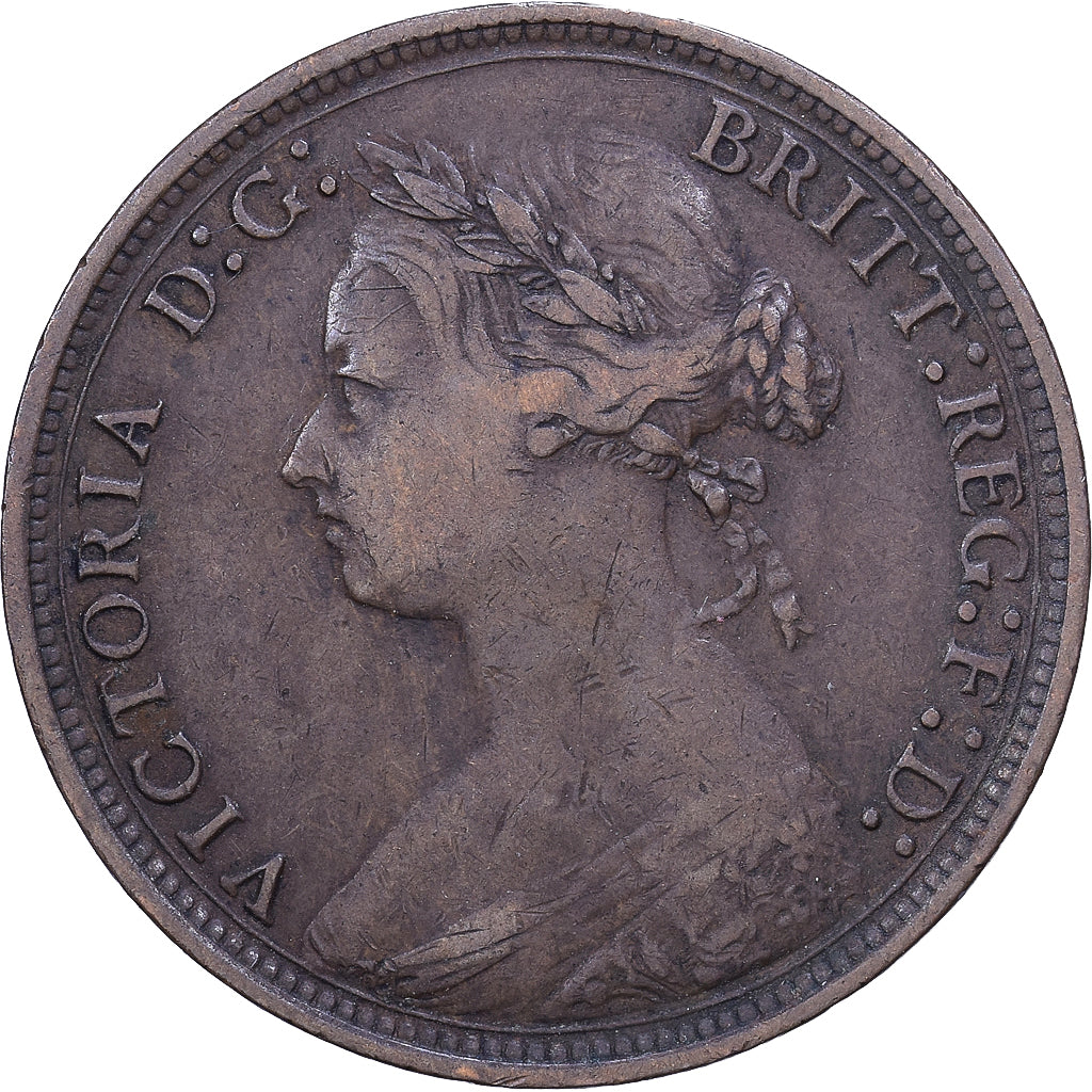 Great Britain, Victoria, 1/2 Penny, 1879, Bronze, EF(40-45), KM:754