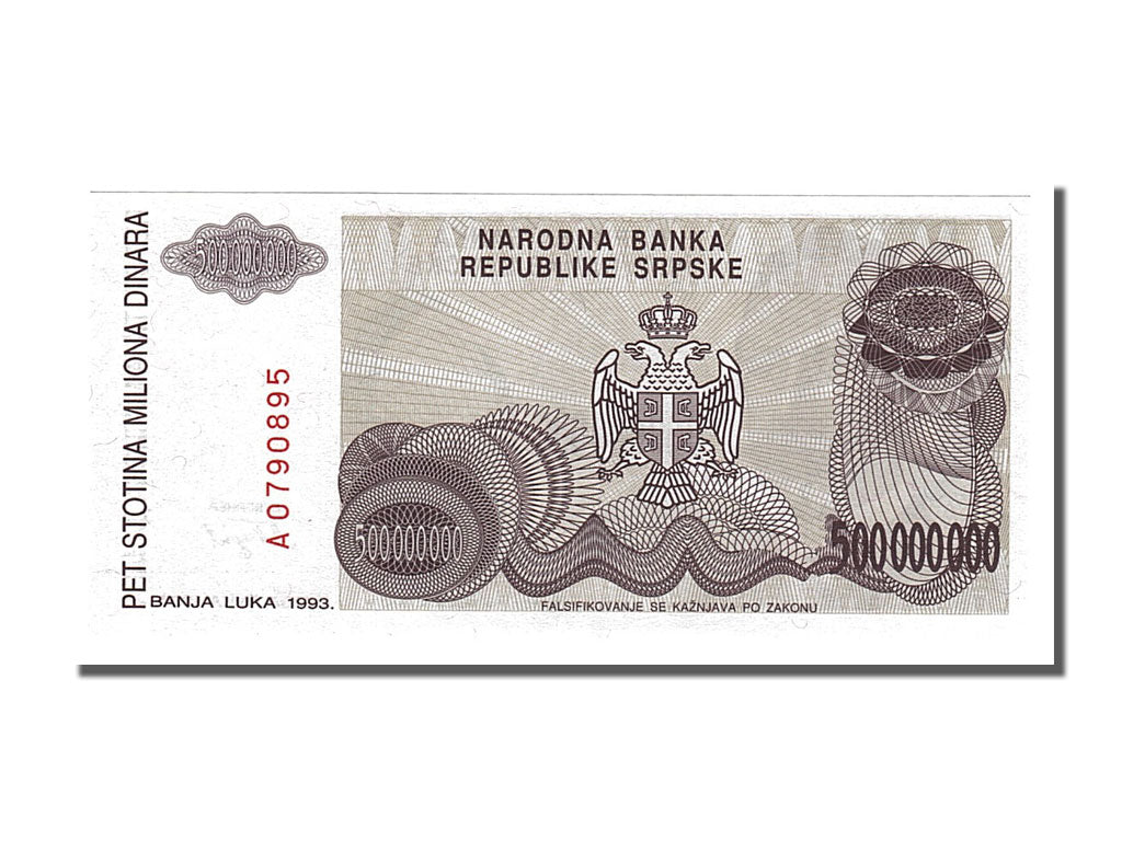 Banknote, Bosnia - Herzegovina, 500,000,000 Dinara, 1993, UNC(65-70)