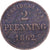 Etats allemands, BAVARIA, Ludwig II, 2 Pfennig, 1862, TB+, Cuivre