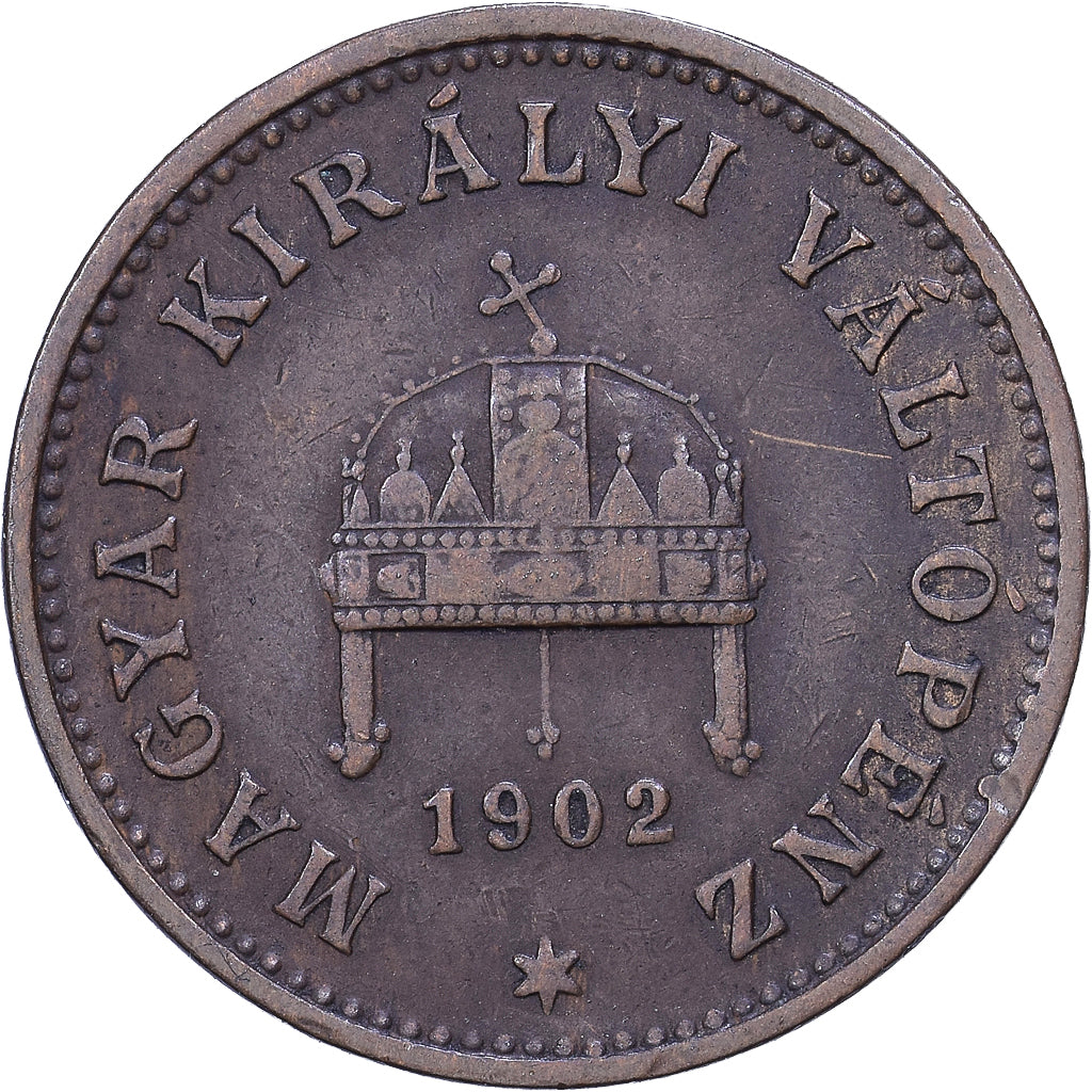 Ungheria, Franz Joseph I, Filler, 1902, Kormoczbanya, Bronzo, BB+, KM:480