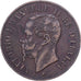 Italia, Vittorio Emanuele II, 2 Centesimi, 1867, Milan, Bronce, BC+, KM:1.1