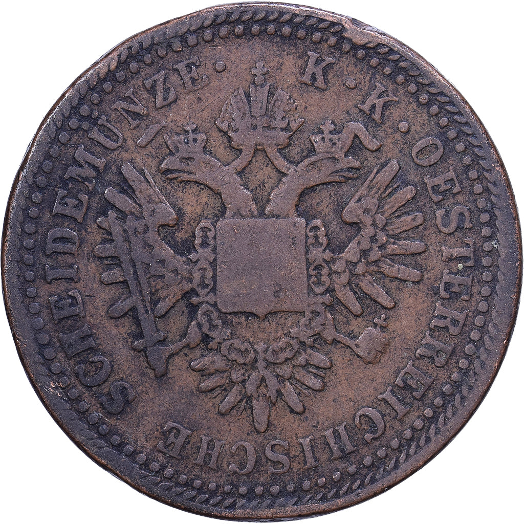 Austria, Franz Joseph I, 1 Kreuzer, 1851, Kremnica, Copper, VF(30-35), KM:2185