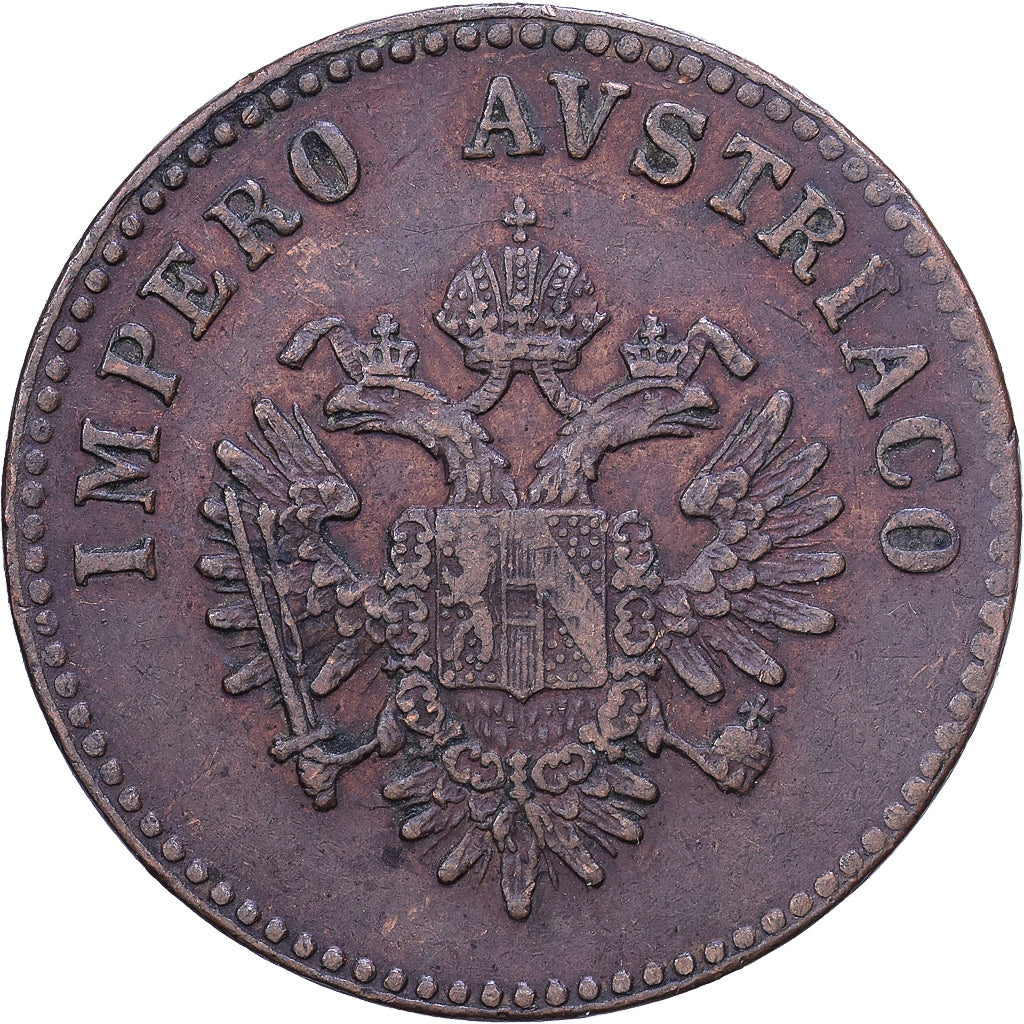 Italien Staaten, LOMBARDY-VENETIA, 5 Centesimi, 1852, Venice, Kupfer, SS+