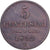 ESTADOS ITALIANOS, LOMBARDY-VENETIA, 5 Centesimi, 1852, Venice, Cobre