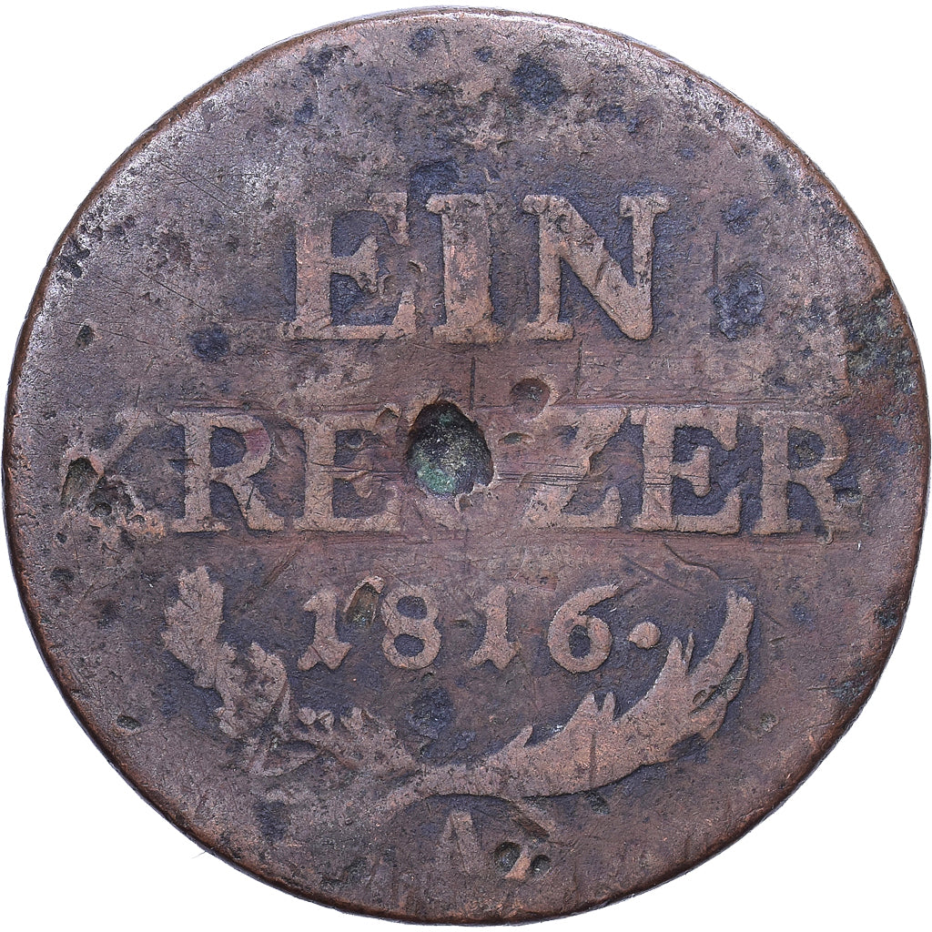 Austria, Franz I, Kreuzer, 1816, Vienna, Copper, F(12-15), KM:2113