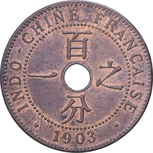 French Indochina, Cent, 1903, Paris, Bronze, EF(40-45), Lecompte:59, KM:8