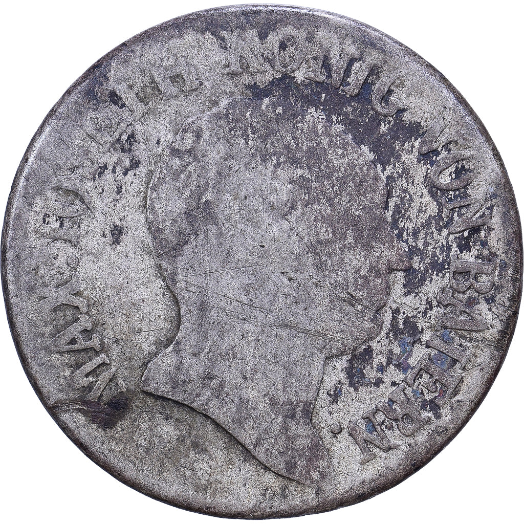 German States, BAVARIA, Maximilian IV, Josef, 6 Kreuzer, 1808, Silver