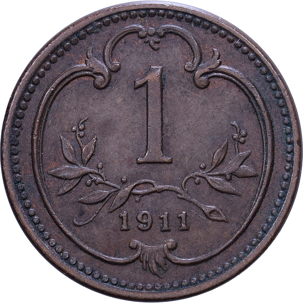 Austria, Franz Joseph I, Heller, 1911, Bronze, VF(30-35), KM:2800