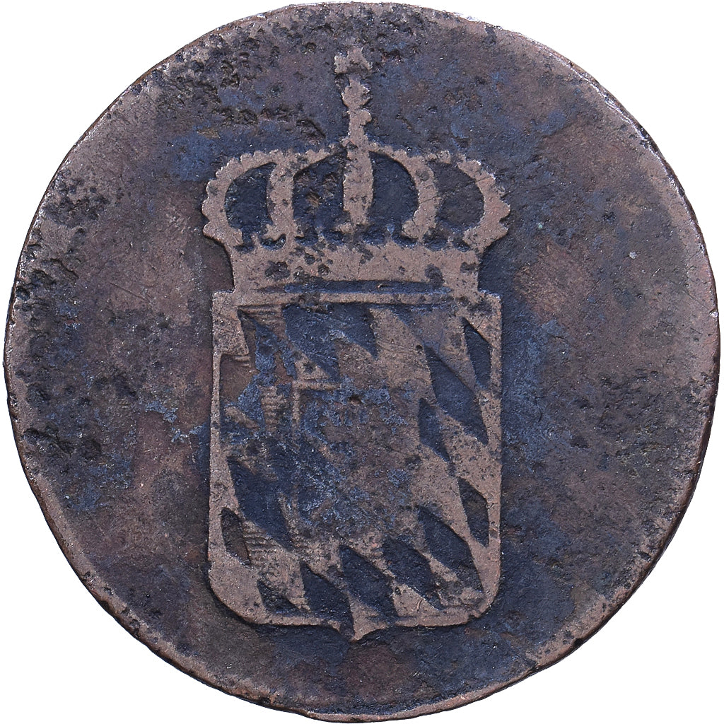 Estados alemanes, BAVARIA, Maximilian IV, Josef, Pfennig, 1809, Munich, Cobre