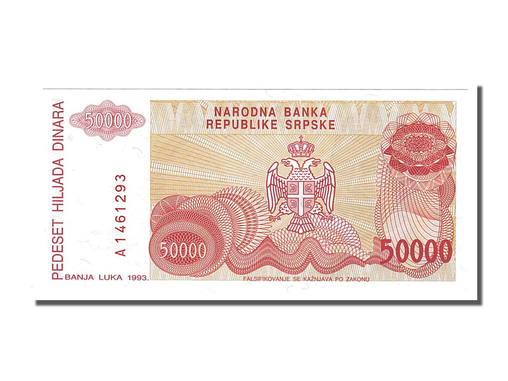 Banknote, Bosnia - Herzegovina, 50,000 Dinara, 1993, UNC(65-70)