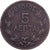 Griekenland, George I, 5 Lepta, 1882, Koper, FR, KM:54