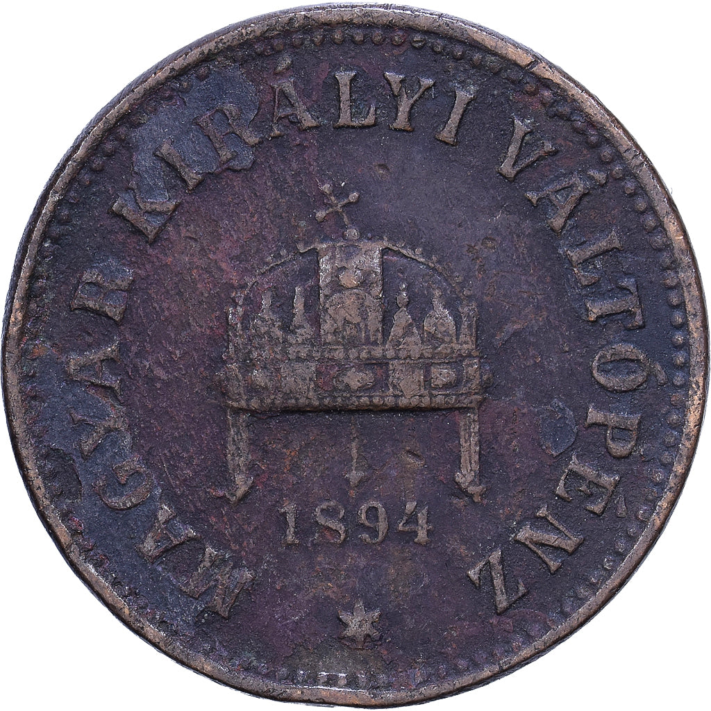Hongrie, François-Joseph Ier, 2 Filler, 1894, Kormoczbanya, Bronze, TB+, KM:481