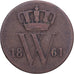 Nederland, William III, Cent, 1861, Koper, FR+, KM:100