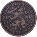 Países Bajos, Wilhelmina I, Cent, 1914, Bronce, MBC, KM:152