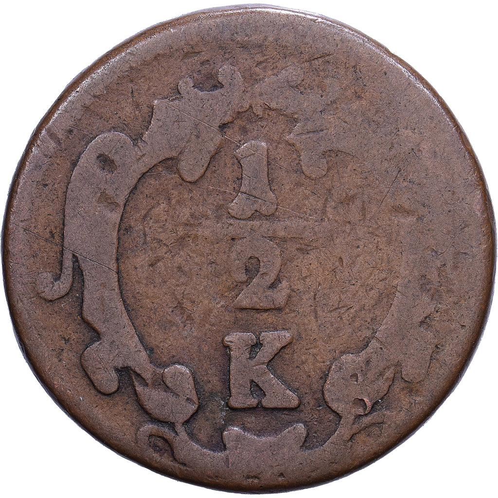 Oostenrijk, Maria Theresa, 1/2 Kreuzer, 1764, Koper, ZG+, KM:1985