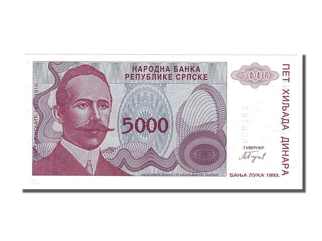 Banknote, Bosnia - Herzegovina, 5000 Dinara, 1993, UNC(65-70)