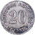 ALEMANIA - IMPERIO, Wilhelm I, 20 Pfennig, 1874, Berlin, Plata, BC+, KM:5