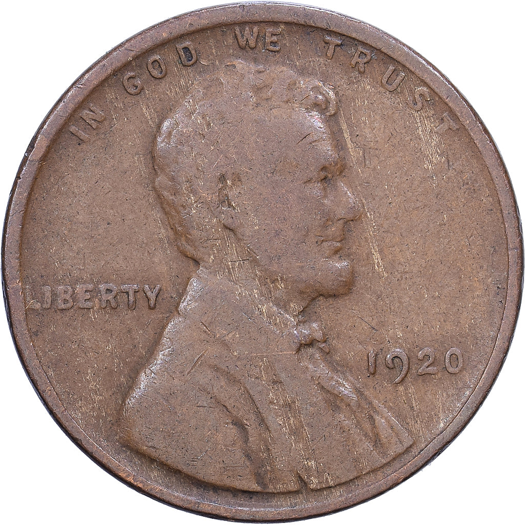 Verenigde Staten, Cent, 1920, Philadelphia, Bronzen, FR, KM:132