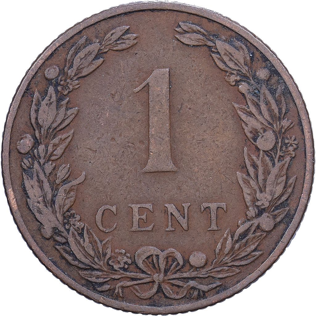 Pays-Bas, Wilhelmina I, Cent, 1906, Bronze, TB, KM:132.1