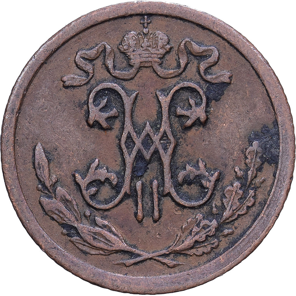 Russia, Nicholas II, 1/2 Kopek, 1909, Saint Petersburg, Copper, VF(30-35)
