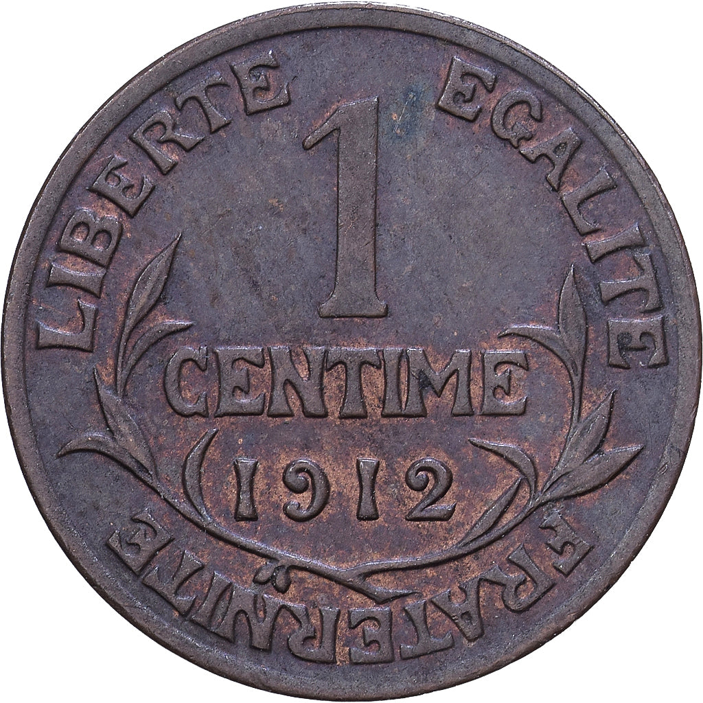 Frankrijk, 1 Centime, Daniel-Dupuis, 1912, Paris, Bronzen, FR+