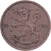 Finlandia, 5 Pennia, 1934, Helsinki, Cobre, BC+, KM:22