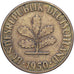 Germany, 5 Pfennig, 1950, Stuttgart, Brass Clad Steel, EF(40-45), KM:107