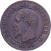 France, Napoleon III, Centime, Napoléon III, 1855, Lille, chien, Bronze