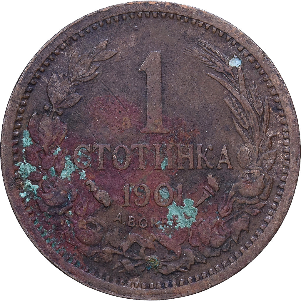 Bulgaria, Ferdinand I, Stotinka, 1901, Bronze, VF(20-25), KM:22.1